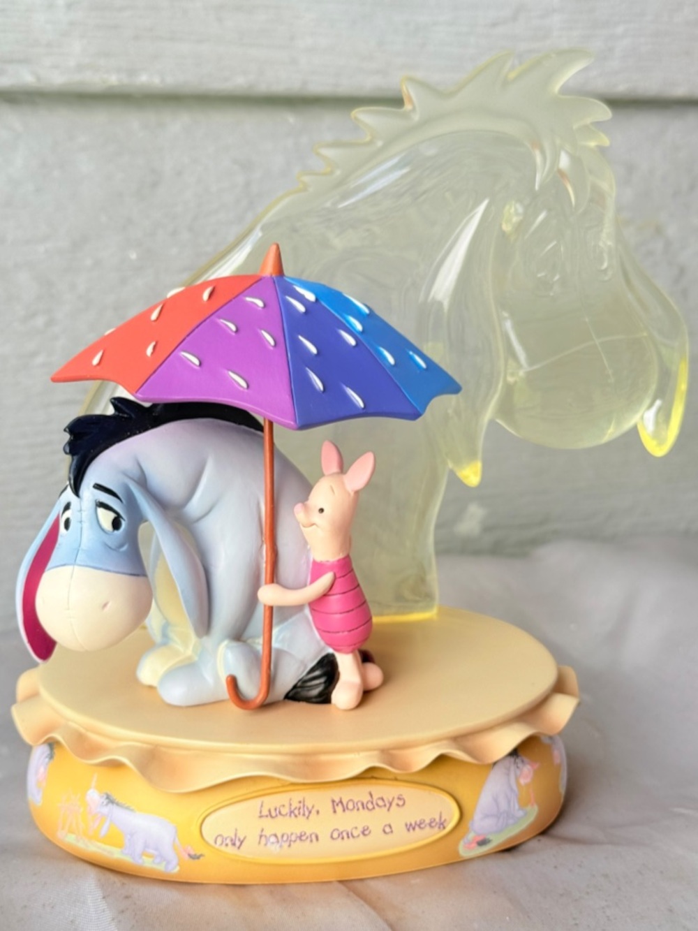 2004 Disney Eeyore Piglet Luckily Mondays Bradford Exchange Figurine COA A9693